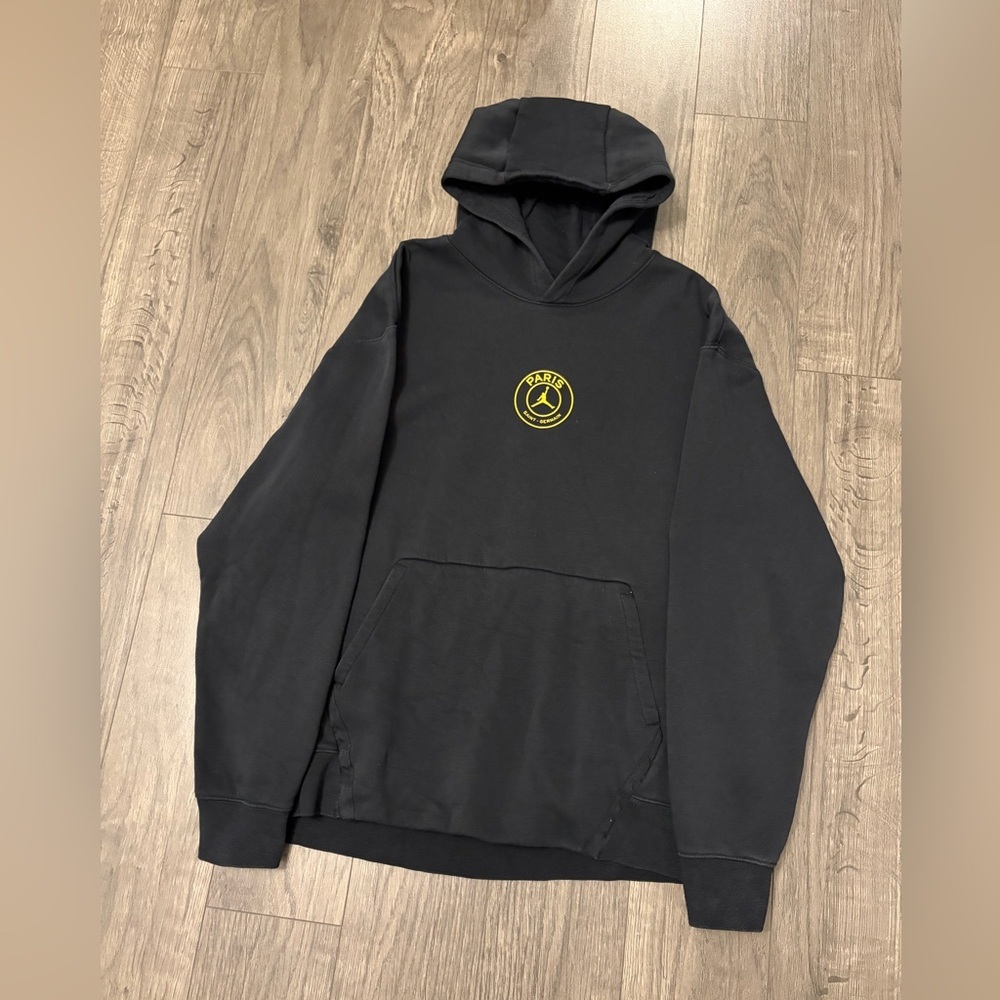 Air Jordan saint Germain Black Paris Logo Pullover Hoodie